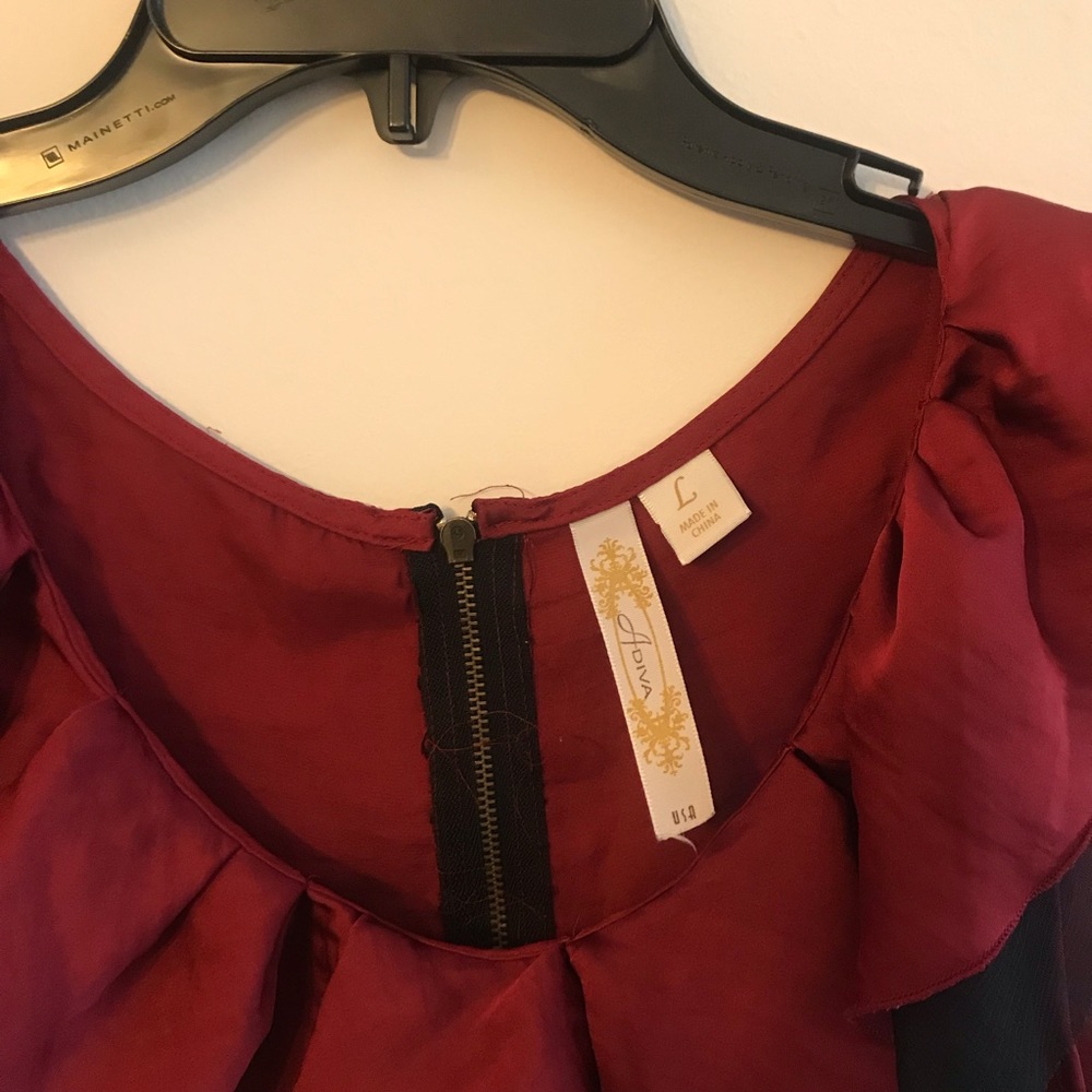Red Ruffle Top - Picture 2 of 2